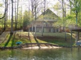 A-Frame home on lake with Sandy Beach